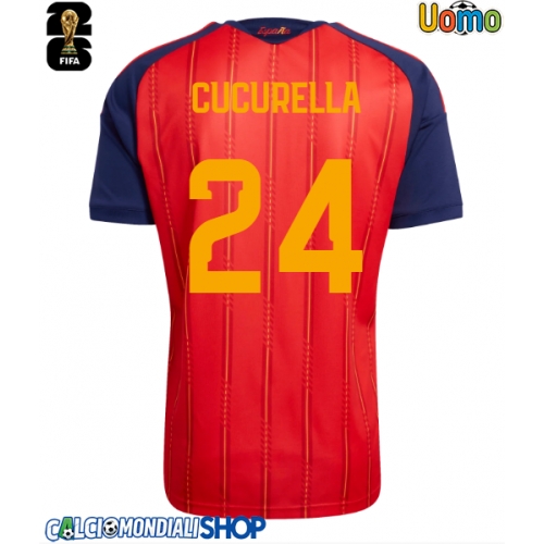 Maglie da calcio Spagna Marc Cucurella #24 Prima Maglia Mondiali 2026  Manica Corta